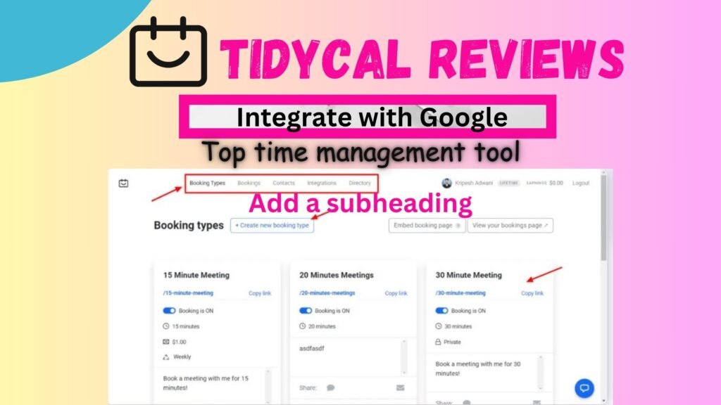 tidycal reviews